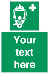 Custom sign safe condition Emergency escape breathing device